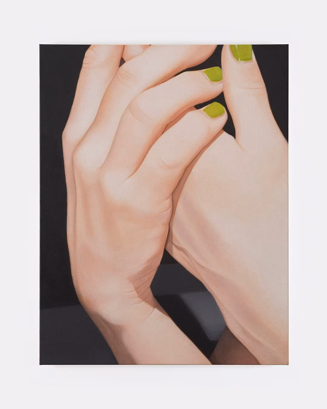 Marcel Vidal, Green nails, oil on linen