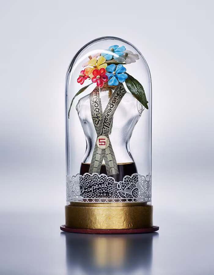 Leonor Fini for Schiaparelli, perfume bottle ‘Shocking’, 1937 © 2025 ADAGP, Paris and DACS, London. Photo_ Patrimoine Schiaparelli, Paris. Photograph © Emil Larsson