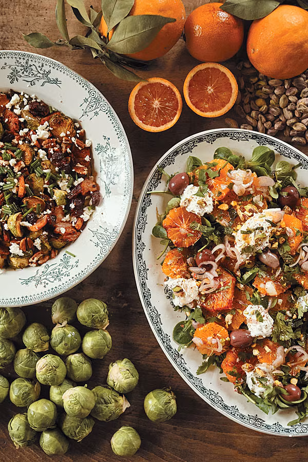 N---p154-Orange-and-Pistachio-Salad---Roasted-Brussel-Sprouts.-Photo-credit-©-Christophe-Roué