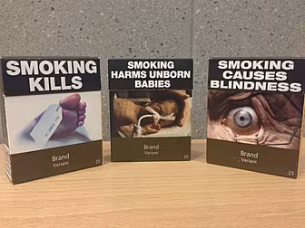 Cigarette packet branding to b...