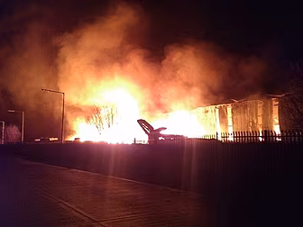 FIRE STILL BURNING IN BALLYMOU...
