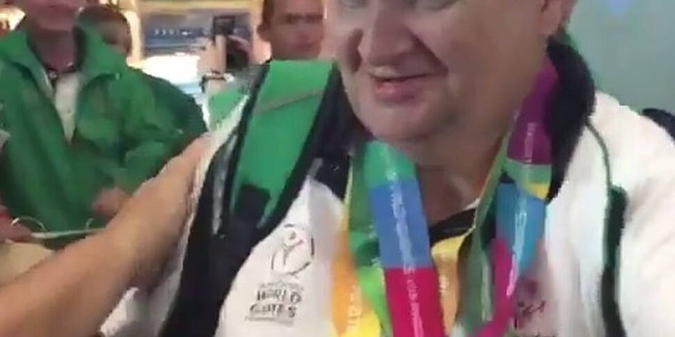 Team Ireland arrives home