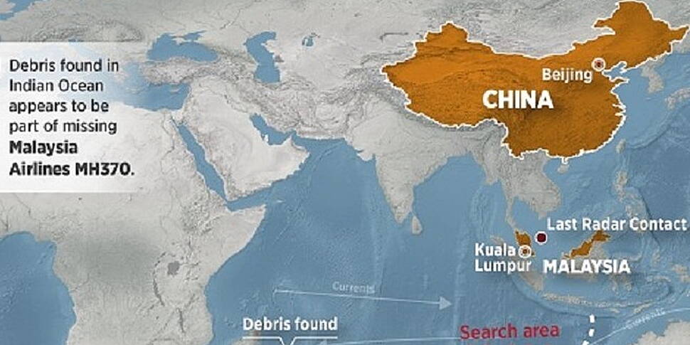 Debris confirmed from Boeing 7...