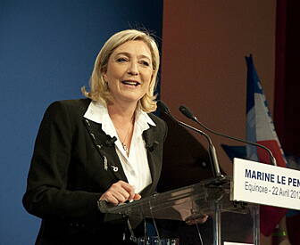 Le Pen beaten into third place...