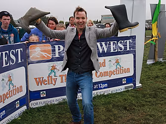 Dermot & Dave Throwing Wellies