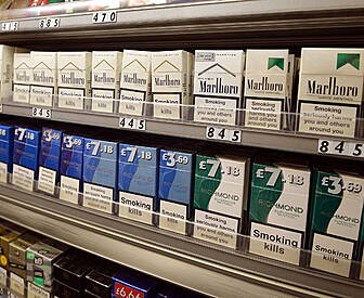 Plain packaging for cigarettes...