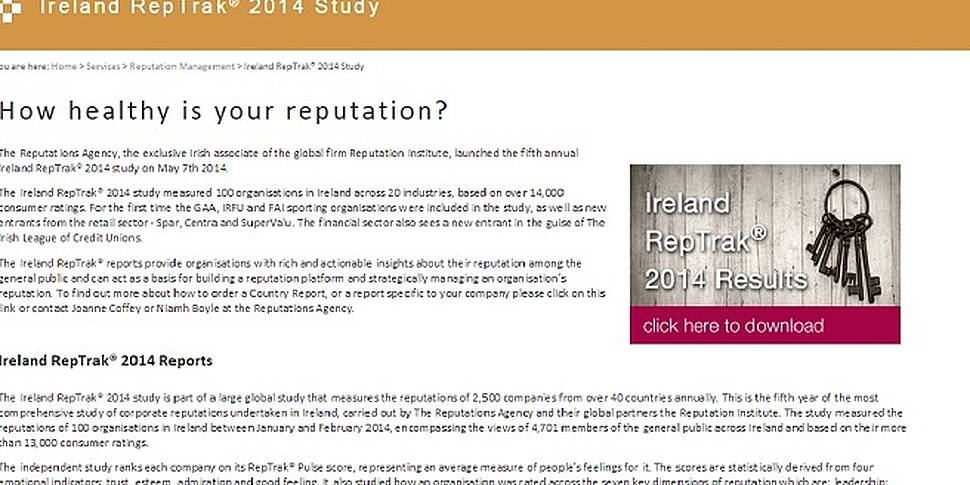 Google tops Ireland's repu...