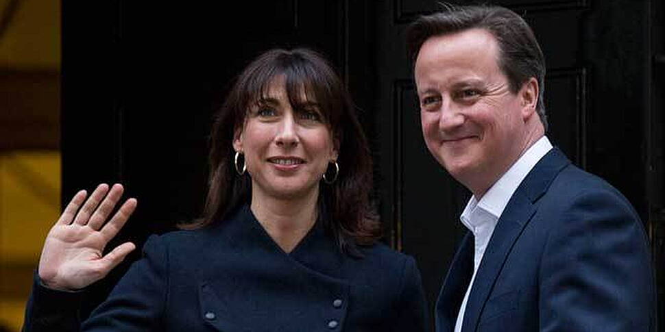 David Cameron gets to work on...