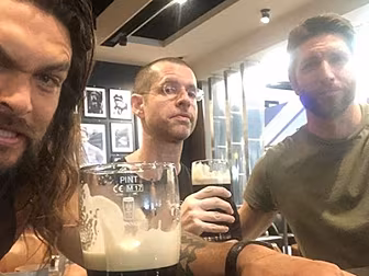 Jason Momoa Is Enjoying Pints...