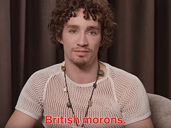 Robert Sheehan Says He Prefers...