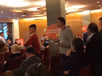 Protesters Interrupt Fine Gael...