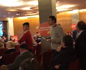 Protesters Interrupt Fine Gael...