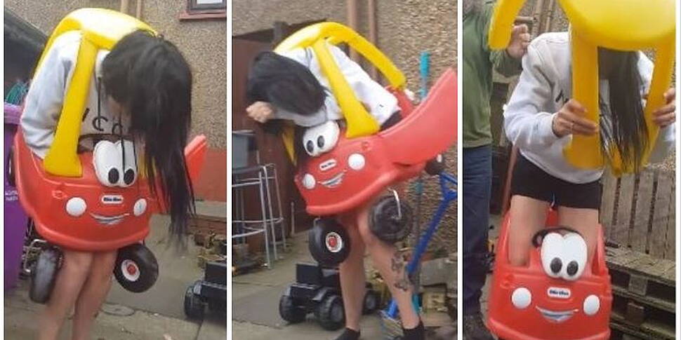 Woman Has To Be Cut Free After...
