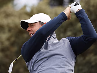 Rory McIlroy working on ironin...