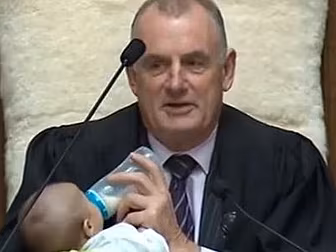 New Zealand's Speaker Babysits...
