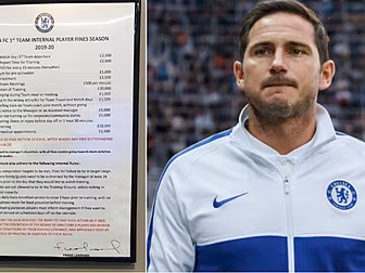 Frank Lampard Fines Chelsea Pl...