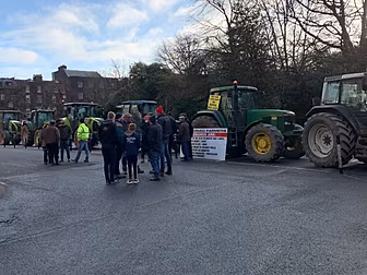 Protesting Beef Farmers Block...
