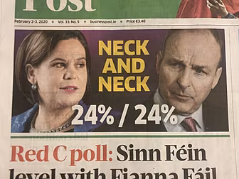 Fianna Fáil And Sinn Féin Tied...