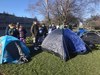 Students Pitch Tents At UCD Ca...