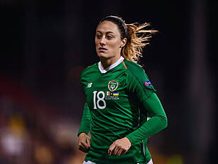 Ireland defender Megan Campbel...