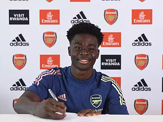 Long-term signee Saka 'represe...