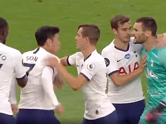 WATCH: Lloris and Son clash at...