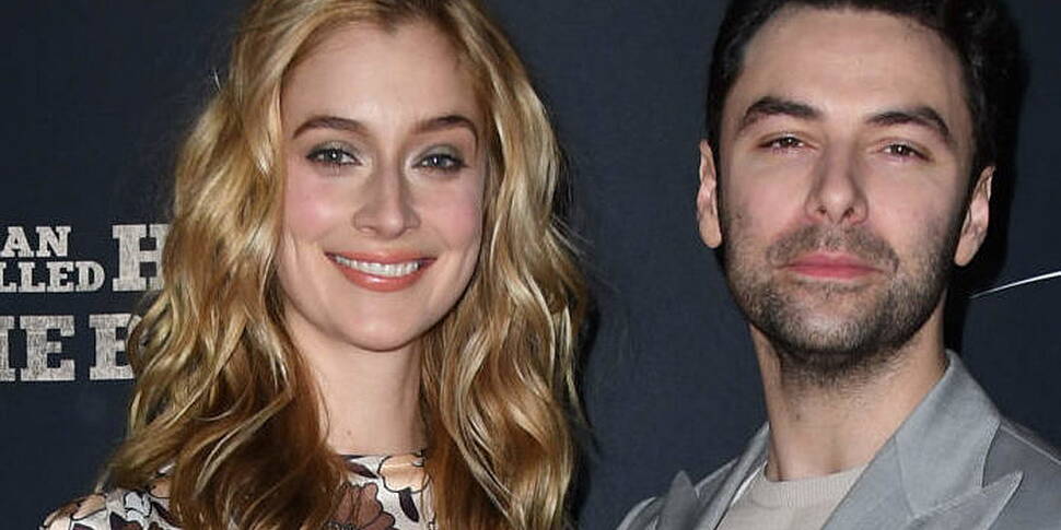 Aidan Turner and Caitlin Fitzg...