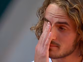 WATCH: Tearful Tsitsipas react...