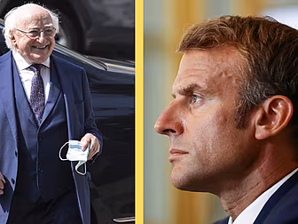 French President Macron Arrive...