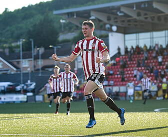 Derry defender Ronan Boyce get...