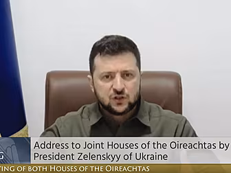 Ukrainian President Thanks Ire...