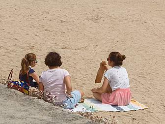 Eating Sandwiches On The Beach...