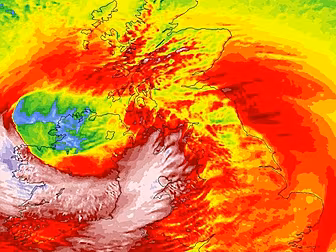 Storm Éowyn: Red and Orange Wa...