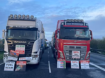 Gardaí say Fuel Protest Road B...